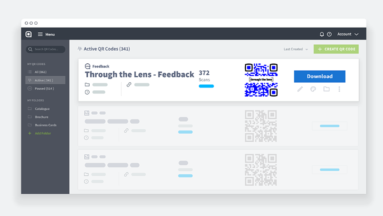 Rond het proces af door de QR-code voor feedback te downloaden en te integreren in je afdrukmateriaal